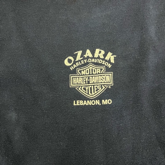 Vintage Harley Davidson Rainbow Tie Dye Cropped Tee Shirt Size M - Picture 6 of 6